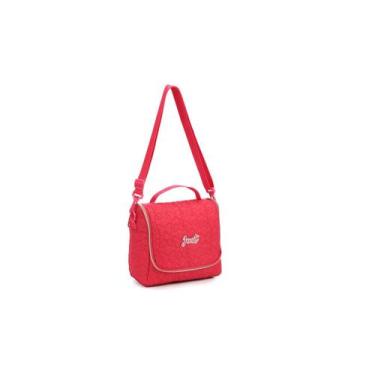Imagem de Lancheira Escolar Bolsa Térmica Vermelha Borboleta Meninas - Clio