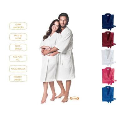 Imagem de Roupão de banho atoalhado adulto malibú-modelo quimono-lepper, GG, Bra