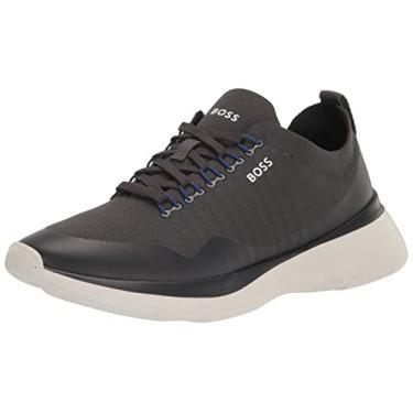 Imagem de Tênis masculino Hugo Boss BOSS Dean Runners, Carvão escuro, 45