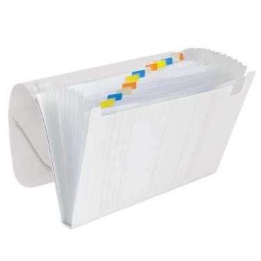 Imagem de Pasta Sanfonada Grande A4 24x33cm 12 Divisórias Plásticas ACP e Polibr