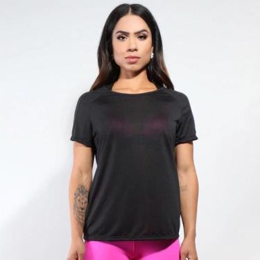 Imagem de Blusa Feminina para Academia em Dry Fit - Fitmoda, M, Preto
