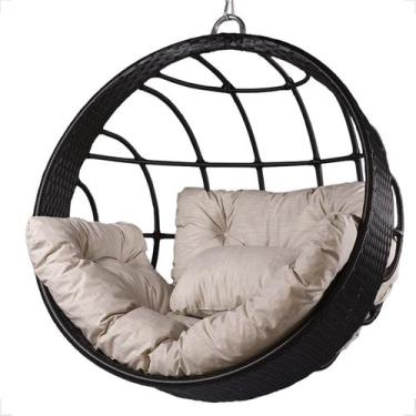 Imagem de Cadeira Suspensa Balanço Ninho Jardim Gourmet Alumínio Teto - Fexx Fib