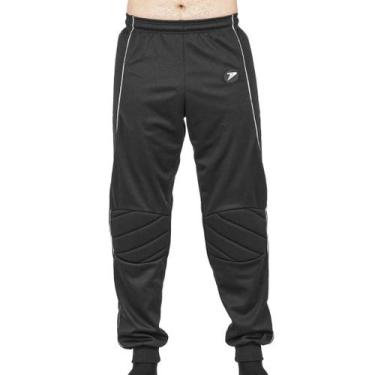 Imagem de Calça Goleiro Poker Pro Foom 4 Futsal Futebol Profissional, P, Preto