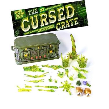 Imagem de Super Action Stuff The Cursed Crate Green Blood Monster Alien Goblin Blood and Gore Guts Action Figure Accessories Effects