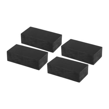 Imagem de PATIKIL Almofadas antivibração de borracha, 4 peças de tapetes autoadesivos de isolamento de vibração 10 x 5 x 3 cm para ar condicionado HVAC, compressor de ar, lavadora, secadora, preto