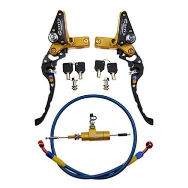 Imagem de GOOFIT 22mm CNC Motocicleta Hidráulica Embreagem Alavanca Cilindro Mestre Ajustável Universal para Motocicleta Bolso Dirt Bike ATV 125cc -250cc Vertical Off Road Scooter Ouro