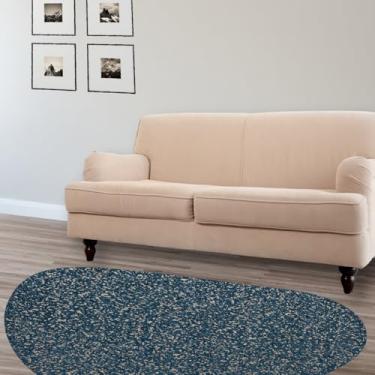 Imagem de Tapete Formato Orgânico Rock 140cm X 200cm Amaretti Têxtil Cru/Cinza