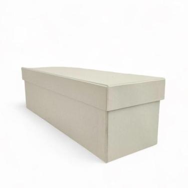 Imagem de Caixa De Presente 33X10X10 Embalagem Vinho Base Tampa Marfim - Craftim
