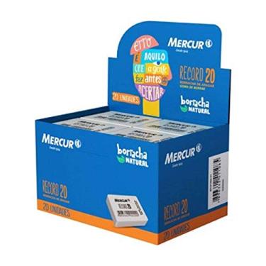 Imagem de Borracha Escolar Branca, Mercur, Record 20, B0101004-01, Caixa com 20 Unidades