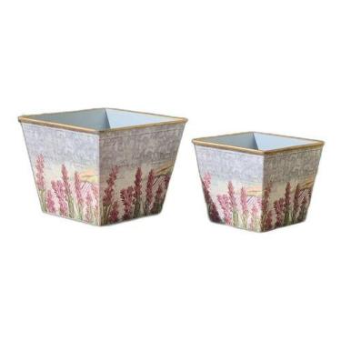 Imagem de Vasos Decorativos 2 Cachepot Floreiras Poliresina 14x17 - Vacheron, Po