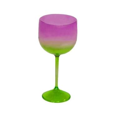 Imagem de Taça Gin Acqua com 550ml Degradê Verde e Roxo - Rizzo - Mar Plásticos