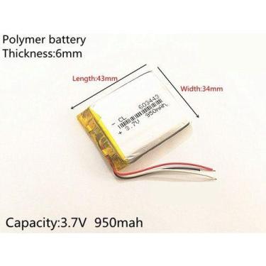 Imagem de Bateria 603443 950mah 3 Fios  - - KMIG