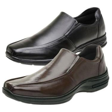 Imagem de Sapato Social Loafer Gmm Shoes Kit 2 pares Mocassim Masculino, Preto, 