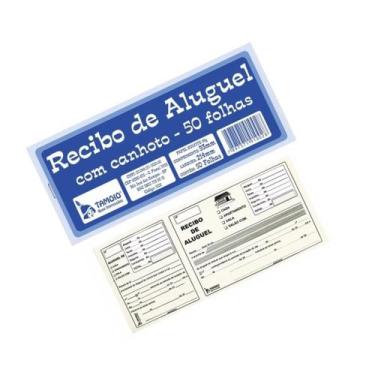 Imagem de Recibo de Aluguel Bloco Com Canhoto Tamoio 50 Folhas Talão
