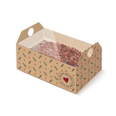 Imagem de Caixote para Meio Ovo com Colher Kraft Doçura - 06 Unidades - Cromus P