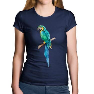 Imagem de Baby Look Algodão Arara Azul - Foca na Moda, Marinho, M