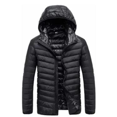Imagem de Jaqueta Bobojaco Masculina Acolchoada - Olv Jeans, P, Preto