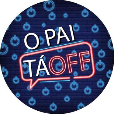 Imagem de Painel De Festa Redondo 1,50x1,50 - O Pai ta Off Efeito Neon 039 - Via