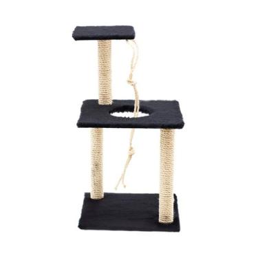 Imagem de Arranhador Gatos 3 Bases Grande Premium Brinquedo para Gatos - Le Peti