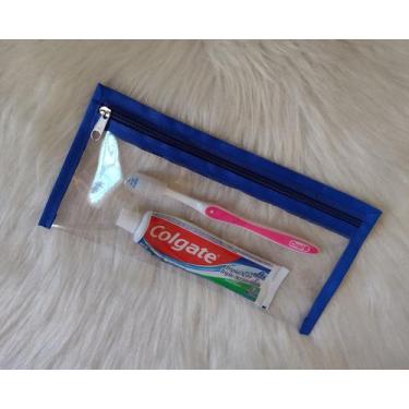 Imagem de Necessarie kit higiene pessoal - Plástico cristal transparente , Azul 