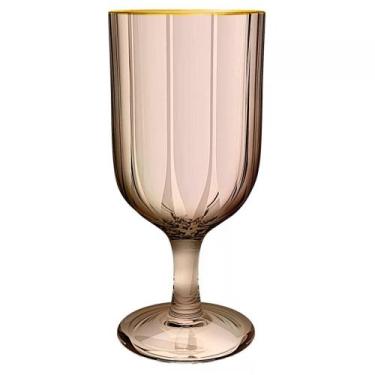 Imagem de Jg 6 taca refinatto vidro caram borda ouro 330ml lhermitage - L'Hermit