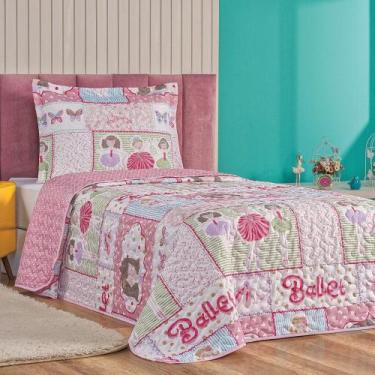 Imagem de Colcha Infantil SOLTEIRO 2 pç Dupla Face Matelado Estampado - SAFIRA E
