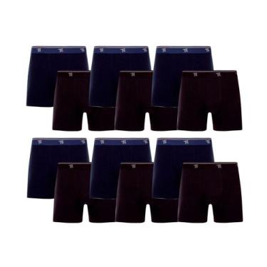 Imagem de Kit 12 Cuecas Boxer Trifil Sem Costura - Cotton, Tflst3, Multicor, EG