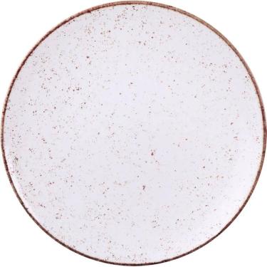 Imagem de 12 Pratos Rasos de Porcelana Tramontina Rústica 28cm Marrom Jogo de Pratos