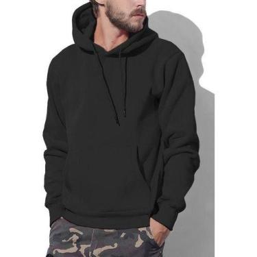 Imagem de Kit Com 2 Moletom Fechado Bolso Canguru Com Gorro Preto - Abafarto, GG