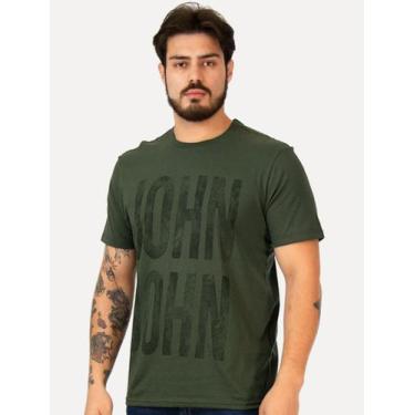Imagem de Camiseta John John Masculina Regular John Plaque Verde Escuro, P