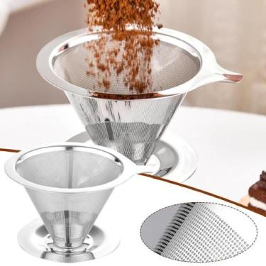 Imagem de Filtro De Café Coador Inox Grande Reutilizável - Nexus Market