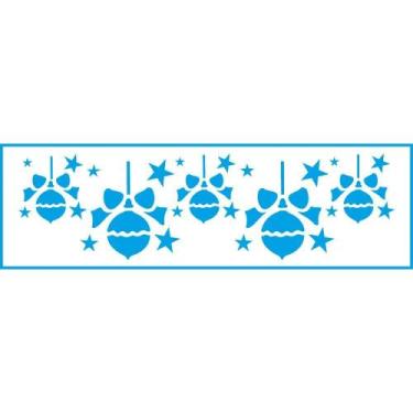 Imagem de Stencil Natal Litoarte 28 X 8 cm - STN - 001 Bolinhas