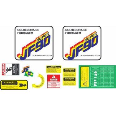 Imagem de Kit Adesivos Jf 90 Super Para Colhedora De Forragem - SPTS
