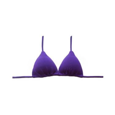 Imagem de Biquini feminino roxo cortininha com bojo parte de cima avulso - RAYS 