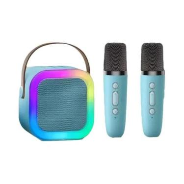 Imagem de Máquina Portátil De Karaokê Bluetooth Com Microfones Sem Fio K12 5.3 S