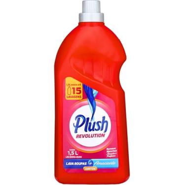 Imagem de Plush, Lava roupas líquido com amaciante para roupas e tecidos, Plush Revolution, 1,5 Litros, Vermelho