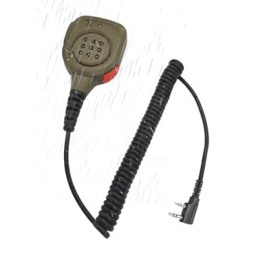 Imagem de stdgove Microfone de lapela de ombro com alto-falante de 2 pinos para Baofeng uv5r 888s uv-5g uv-82 uv-21r uv-17r gm-15 para Retevis rt27 rt68 h-777s rt19 retc 15 para Btech for Arcshell Walkie