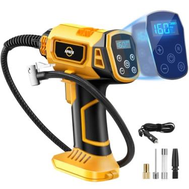 Imagem de Compressor de ar sem fio para bateria máxima de 20 V Dewalt, bomba de ar portátil de 150 PSI com medidor de pressão digital para carros, motocicletas, bicicletas, bolas esportivas (sem bateria)