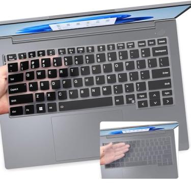 Imagem de 2 peças de capa de teclado para Lenovo ThinkBook 14 G6 G6+ G7 35.6 cm 2024 2023 - preto + transparente