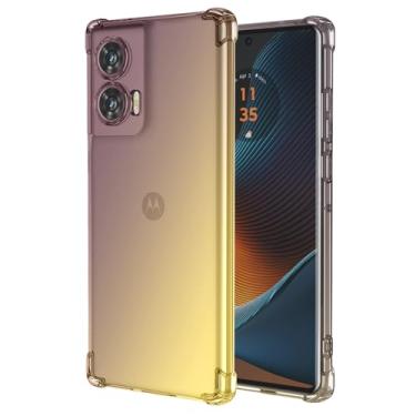 Imagem de Vokuha Capa de celular para Motorola Edge 50 Fusion, capa protetora traseira de TPU à prova de choque para Motorola Edge 50 Fusion 5G preta/dourada