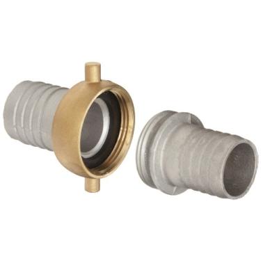 Imagem de Dixon CAB200 Encaixe de mangueira de alumínio, conjunto completo de acoplamento de sucção curta King com porca de latão, 5 cm NPSM x 5 cm ID de mangueira farpada