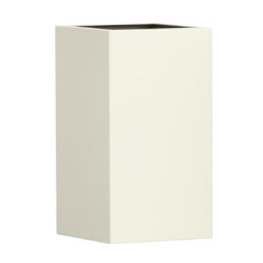 Imagem de Vaso Fibra De Vidro Quadrado Texas M 65cm Vietnamita Grande Decorativo (Off White Fosco)