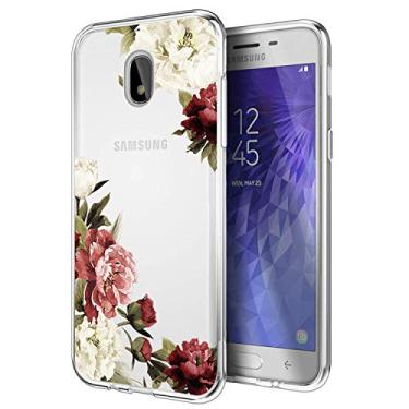 Imagem de Capa para Galaxy J7 Refine / J7 2018 capa/J7 Star Case/J7 V 2ª Geração Case/J7 Aero Case, Ueokeird Slim à prova de choque Padrão Floral Transparente Macio Flexível TPU Capa traseira de telefone para Samsung J7 2018, Blossom Flower