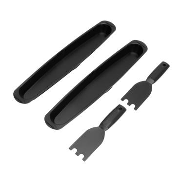 Imagem de Bandeja de gotejamento de grelha e raspador de panela peça de reposição para acessórios de churrasqueira George Foreman, raspador de plástico para bandeja de gotejamento George Foreman Grill, bandeja de gotejamento de plástico para peças de reposição de churrasqueira George Foreman