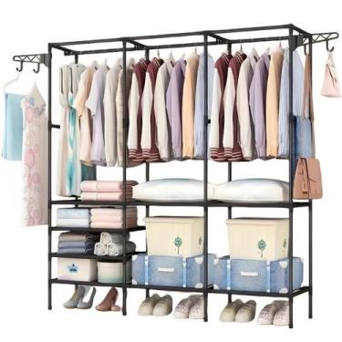 Imagem de Guarda Roupa Arara Cabideiro Industrial Closet Multiuso - Ikaza