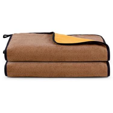 Imagem de Kit 02 Panos Flanela E Microfibra Dupla Face Toalha Para Limpeza Em Ge