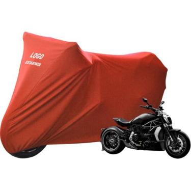Imagem de Capa De Tecido Moto Ducati Diavel Resistente De Luxo - Mz, Vermelha