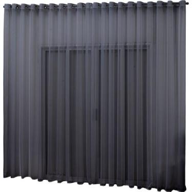 Imagem de Cortina Luxo Geare Voil/Voal 4 Metros Para Sala Quarto Varão Simples -