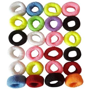 Imagem de 24 xuxão colorido amarador de cabelo elastico de cabelo grande xuxinha