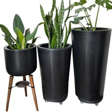 Imagem de Trio de Luxo Vaso Planta Para Sala Grande Decoração Interna - Alpe & A